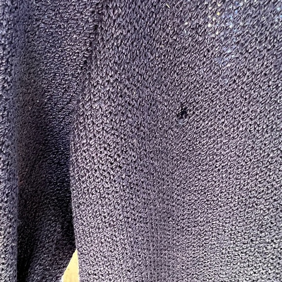 Vintage St. John for Saks embellished knit sweater Dress Navy Women's Sz 8 USA - Picture 8 of 15